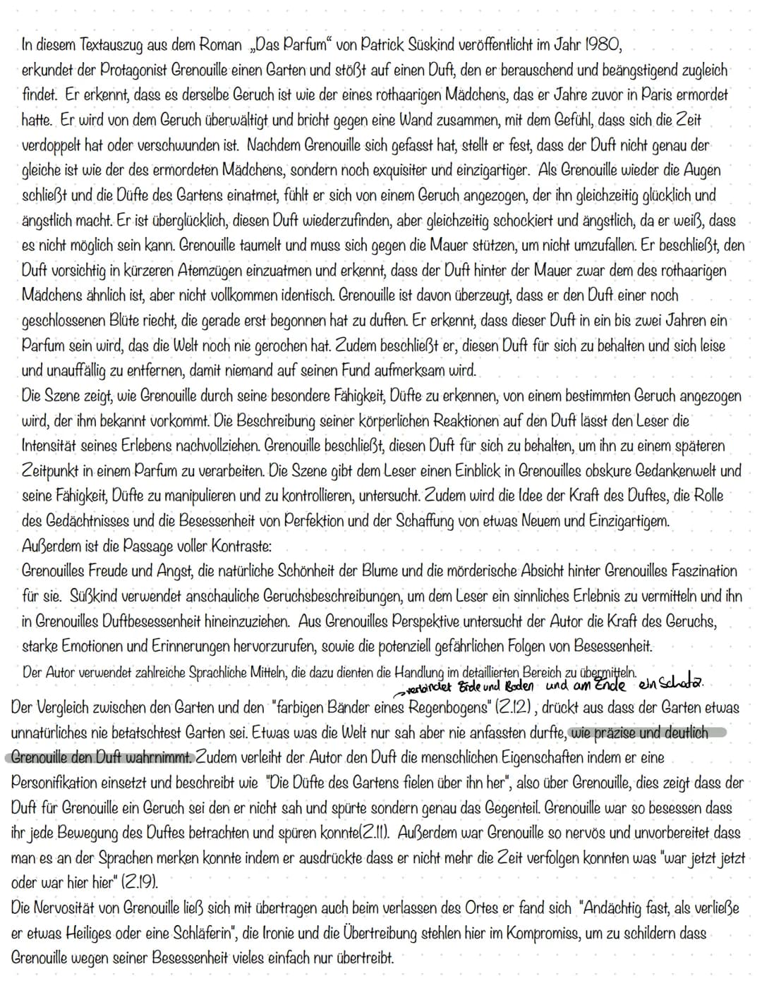 h
1
1
5
10
11-12
Vergleich
Wieder schloß er die Augen. Die Düfte des Gartens fielen über ihn her, deutlich und
- klar konturiert wie die far