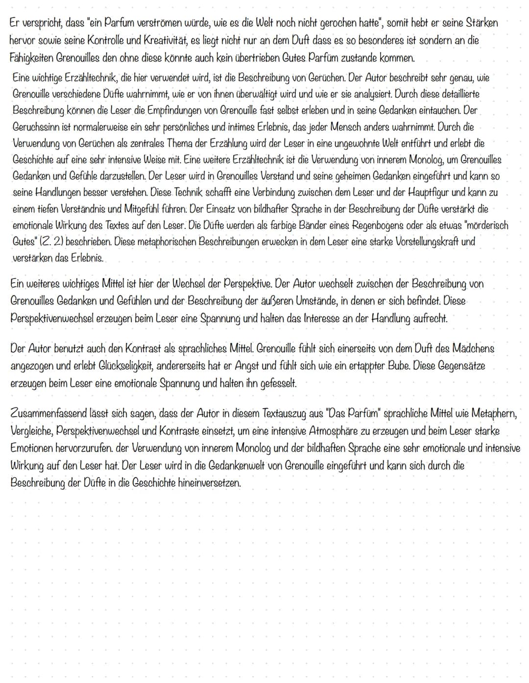 h
1
1
5
10
11-12
Vergleich
Wieder schloß er die Augen. Die Düfte des Gartens fielen über ihn her, deutlich und
- klar konturiert wie die far