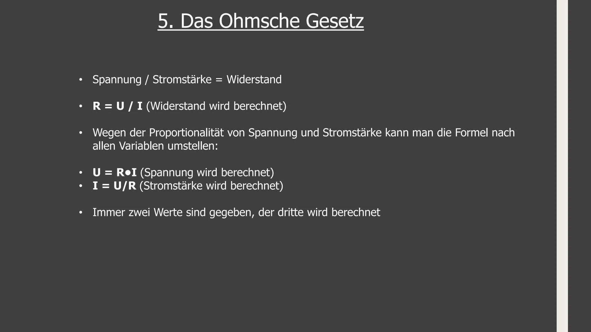 GFS im Fach Physik
Zum Ohmschen Gesetz 1. Elektrische Grundgrößen (Stromstärke und Spannung)
2. Zusammenhang zwischen diesen Größen
Aufbau:
