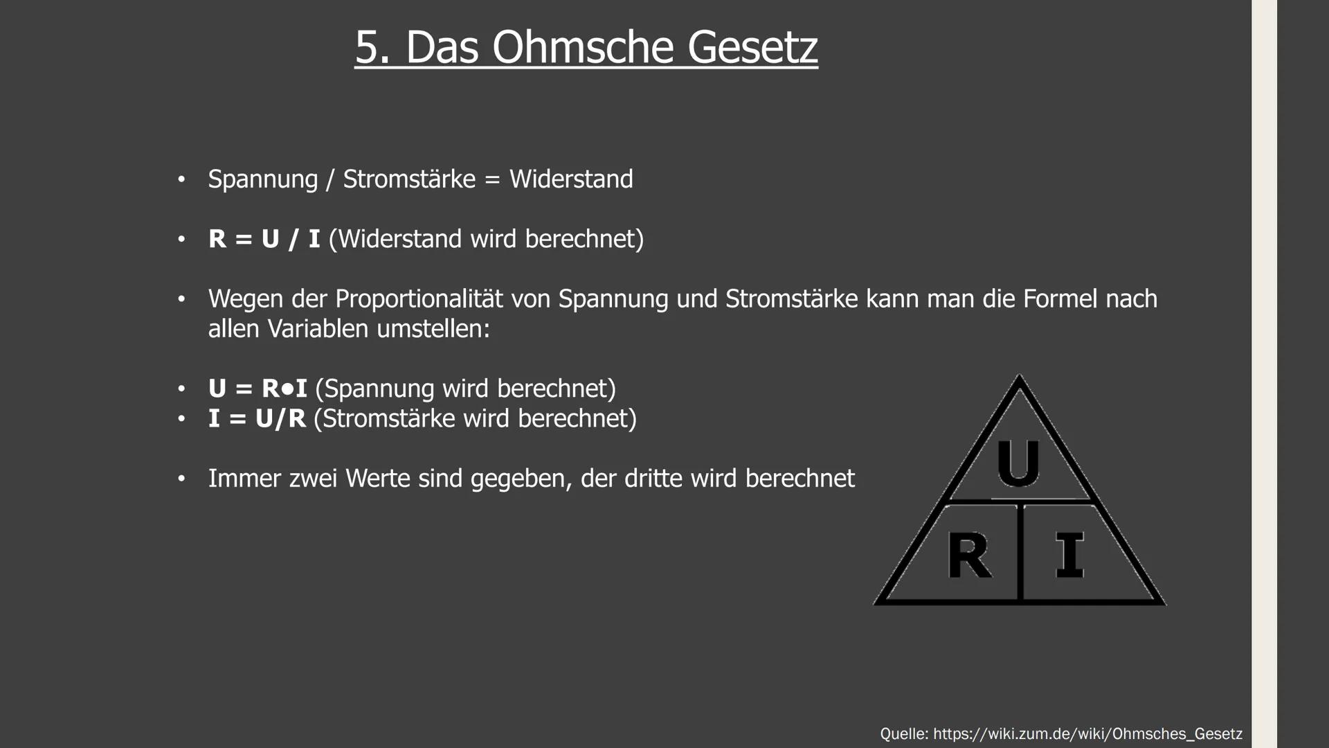 GFS im Fach Physik
Zum Ohmschen Gesetz 1. Elektrische Grundgrößen (Stromstärke und Spannung)
2. Zusammenhang zwischen diesen Größen
Aufbau:
