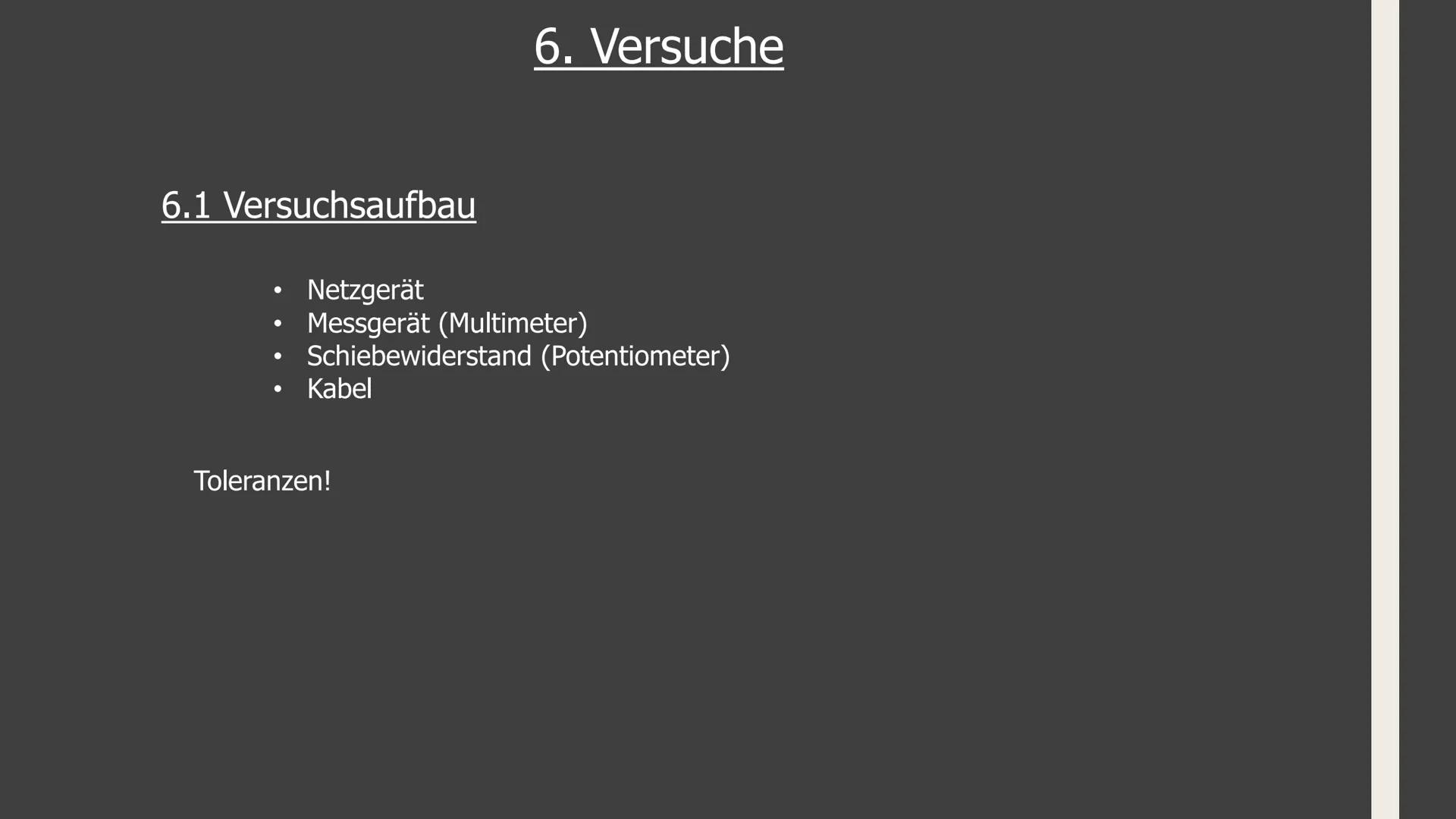 GFS im Fach Physik
Zum Ohmschen Gesetz 1. Elektrische Grundgrößen (Stromstärke und Spannung)
2. Zusammenhang zwischen diesen Größen
Aufbau:
