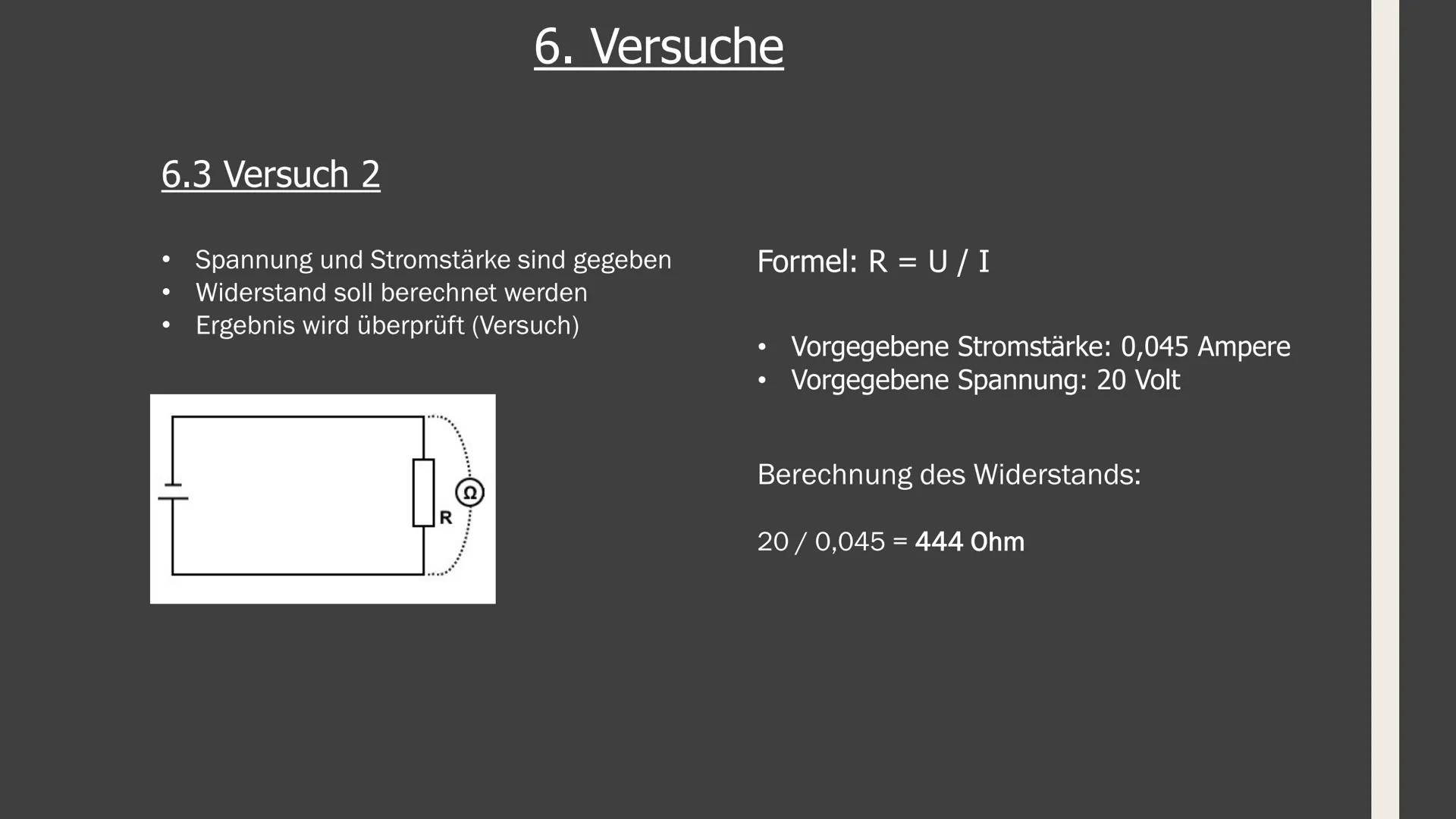 GFS im Fach Physik
Zum Ohmschen Gesetz 1. Elektrische Grundgrößen (Stromstärke und Spannung)
2. Zusammenhang zwischen diesen Größen
Aufbau:
