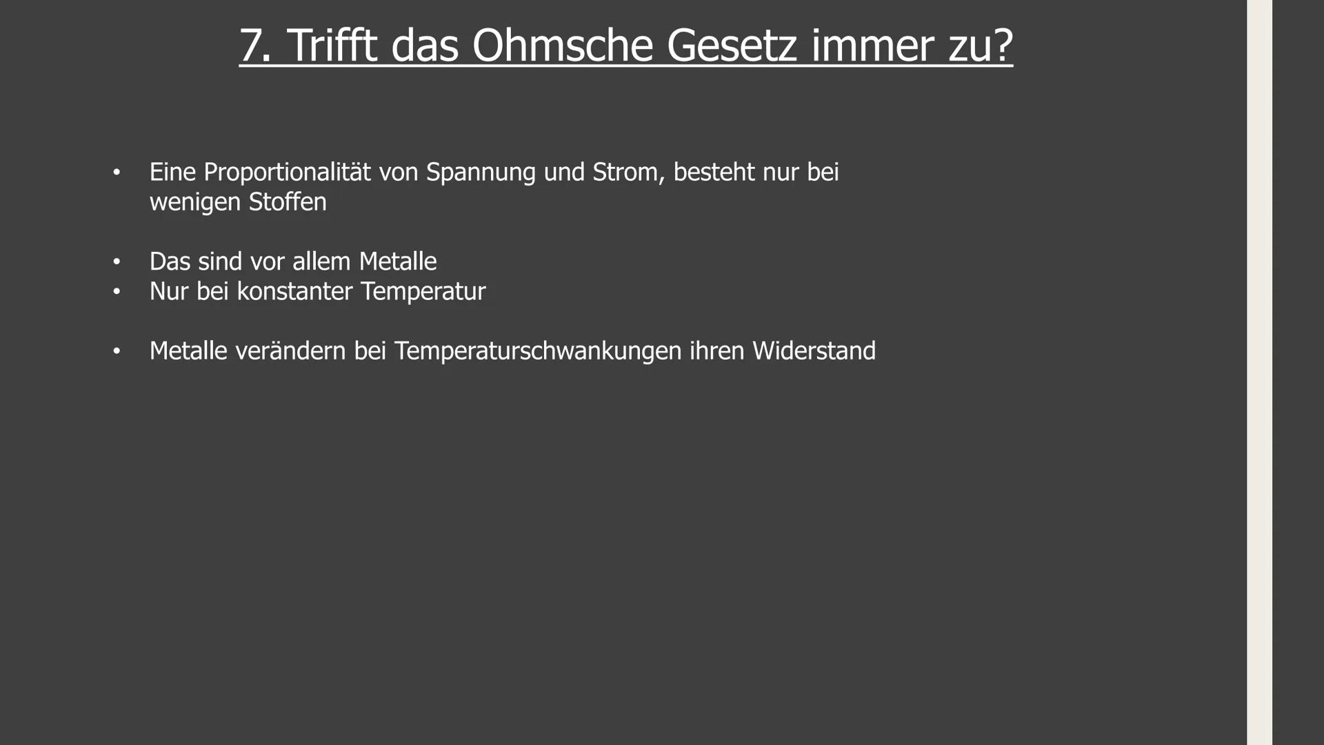 GFS im Fach Physik
Zum Ohmschen Gesetz 1. Elektrische Grundgrößen (Stromstärke und Spannung)
2. Zusammenhang zwischen diesen Größen
Aufbau:
