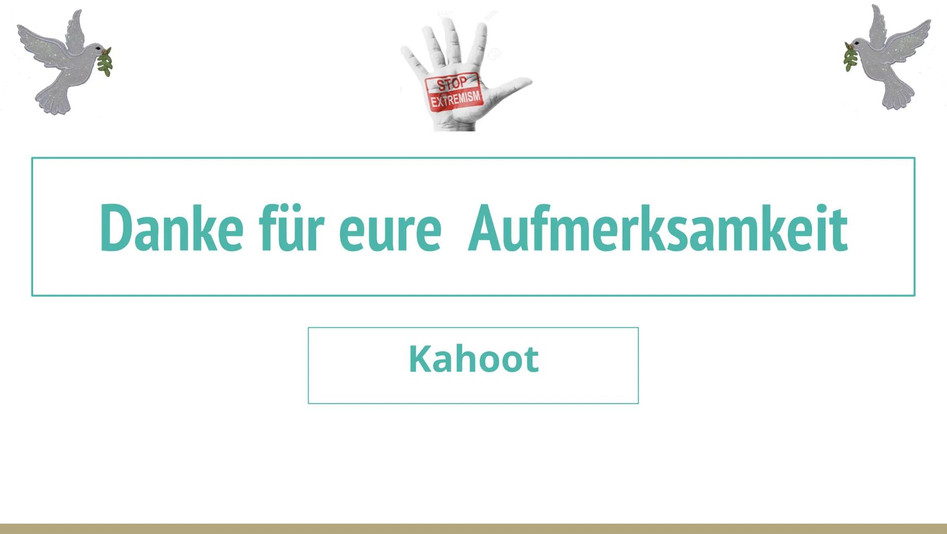 - Extremismus im Allgemeinen
- Was ist Linksextremismus ?
- Entstehung des Linksextremismus
- Ziele der Linksextremen
- Symbole
- Linksextre