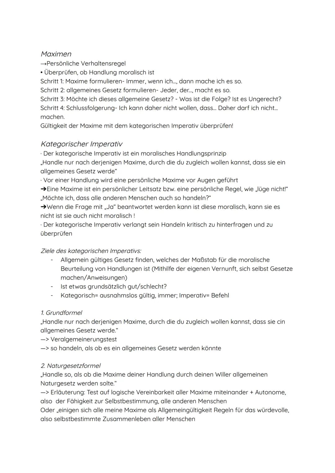 Kant und der Kategorische Imperativ
Biografie Kant:
Kant wurde am 22. April. 1724 in Königsberg geboren
Ging bereits als 8-jähriger auf das 