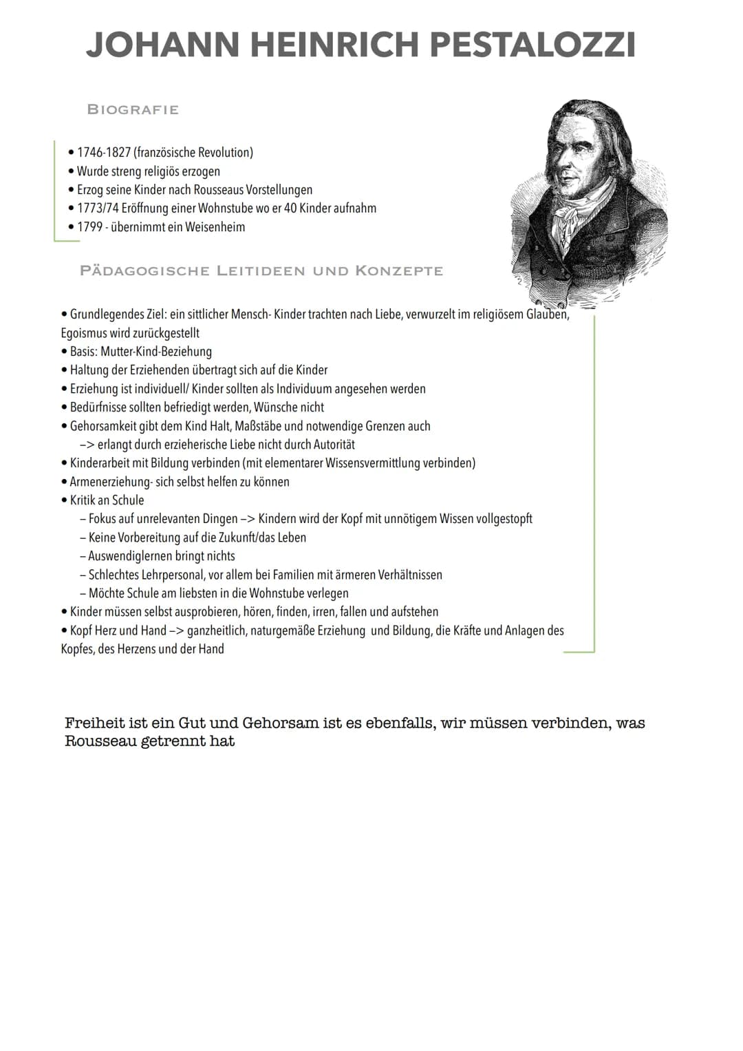 JEAN-JAQUES ROUSSEAU
BIOGRAFIE
1712-1778 (Aufklärung)
• Mutter starb bei seiner Geburt
-> wuchs zunächst behütet bei seinem Vater auf, der i