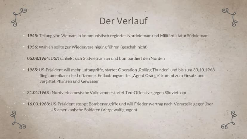 L
2
Klasse 10
Der
Vietnamkrieg
1955 bis 1975
део r
2
01
Grundinfos
04
Folgen
02
Ursache
05
Quellen
03
Verlauf 01
Grundinformationen
& Le
Gru