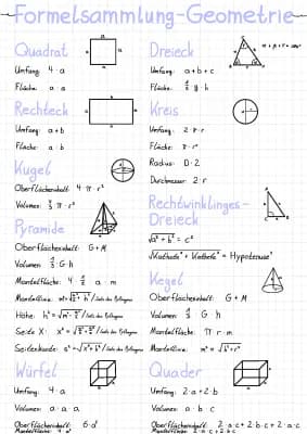 Know Formelsammlung Geometrie  thumbnail