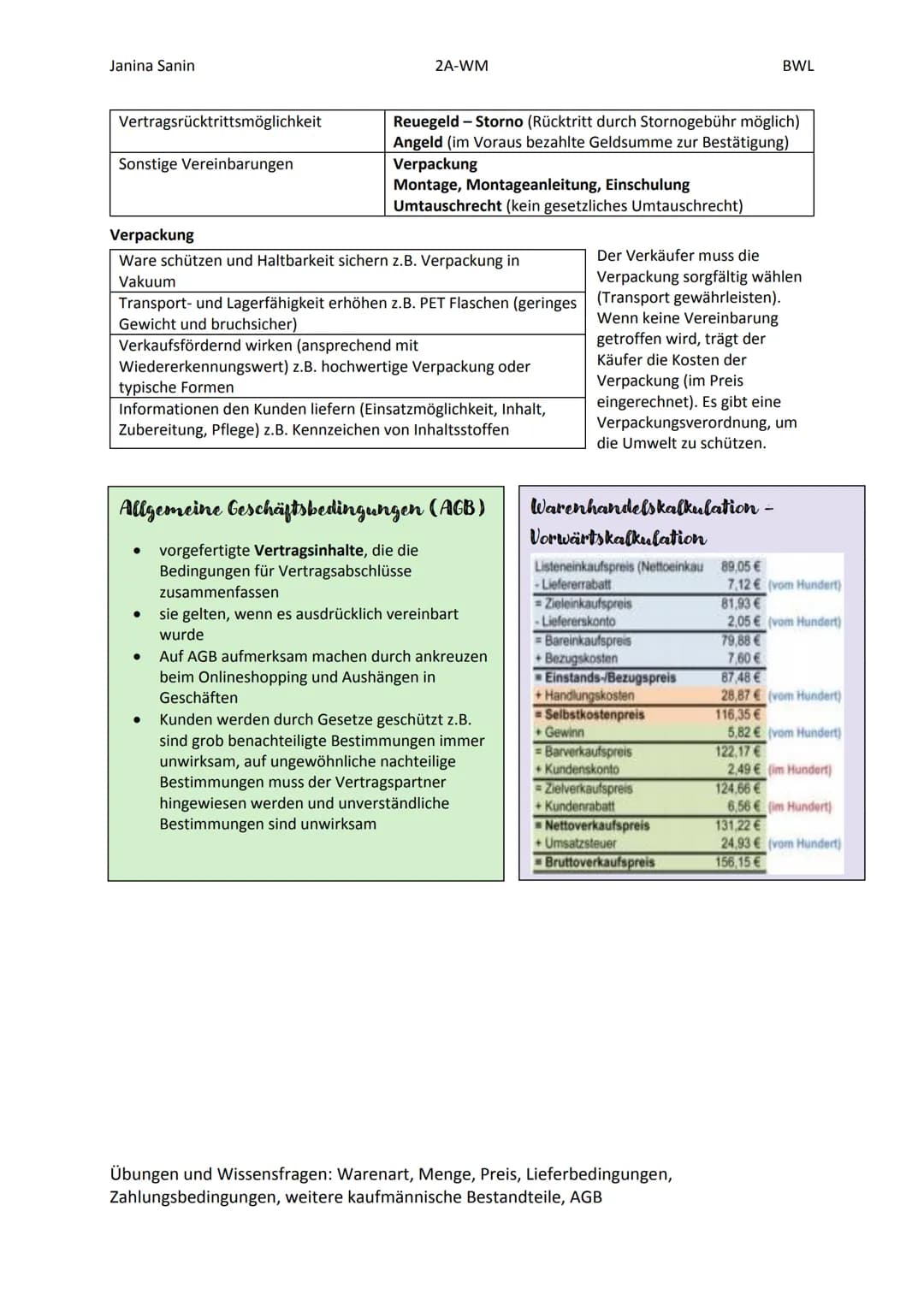 Janina Sanin
Gesetzliche Bestandteile
WARENART (QUALITÄT)
●
●
Bestandteile des
Kaufvertrages
-Besichtigung
-Beschreibung und Abbildung
fungi