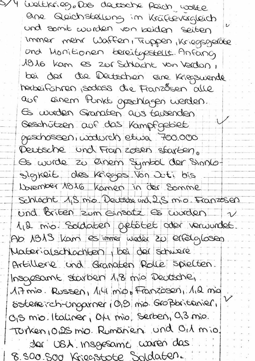 Der erste Weltkrieg (IWK) S.9.20
Der erste Weltkrieg ging von 1914 bis 1918.
Als Auslöser gilt das Attentat von Sargiero am 28.6.1914.
Bei d