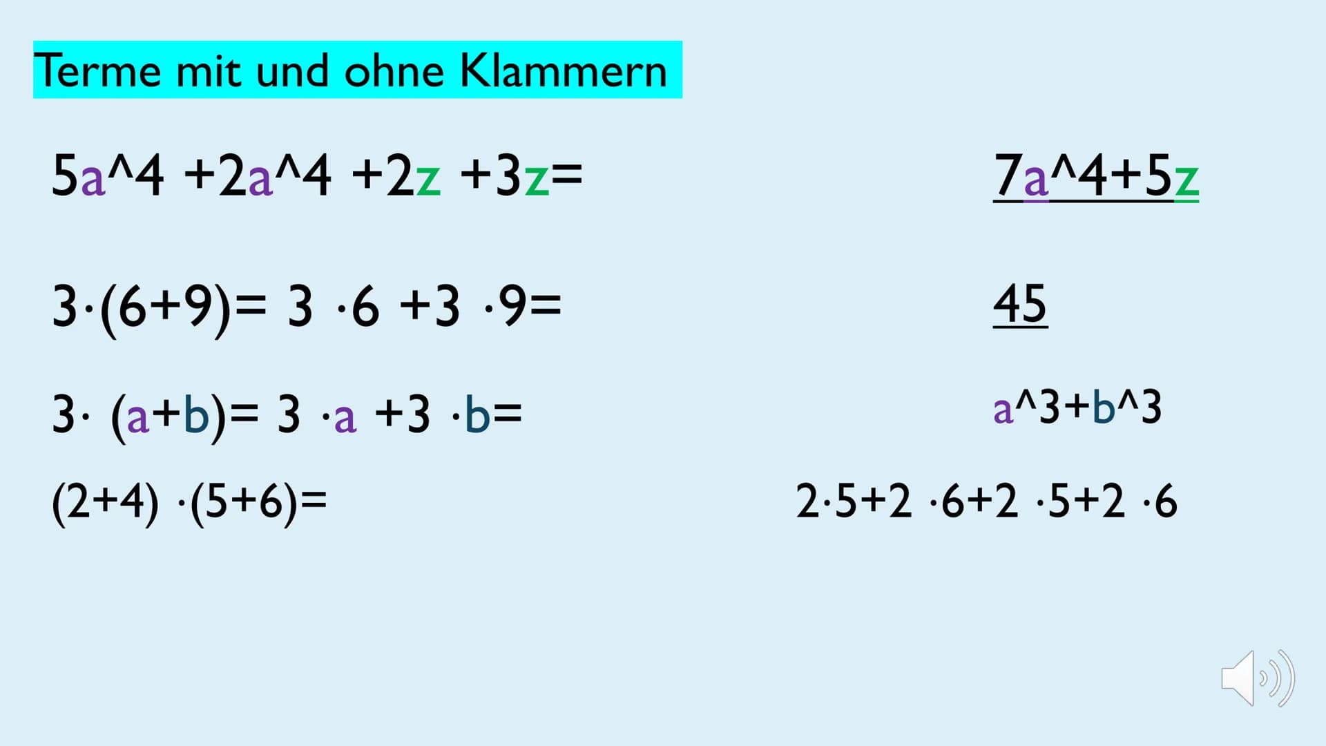 TERMUMFORMUNG
ZE
2
mush
Von: Hanna & Amelie
››) Was ist in einem Term?
In den Termen dürfen alle Sachen drinnen sein mit denen man
Rechnen k
