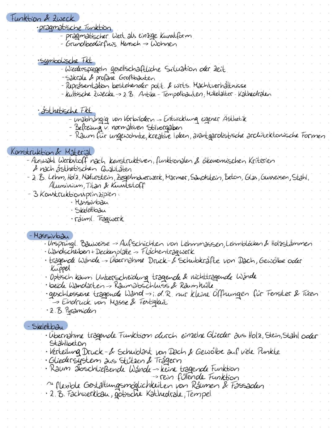 Arten von Bauwerken:
Sakralbau
r
•Bautypen: -Tempel
Das Bauen
- Bauweise
- Statik
- Baumaterialien
(2) Profanbau.
• Bauformen:
• Trennung pr