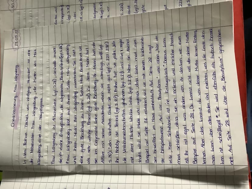 woraufhin dann
eine Team kollegin, Das haben sie doch
woraus
gar
nicht nötigu Frau Klingenberg" meint. Frau Klingenberg
wohnt mit ihrer Fami