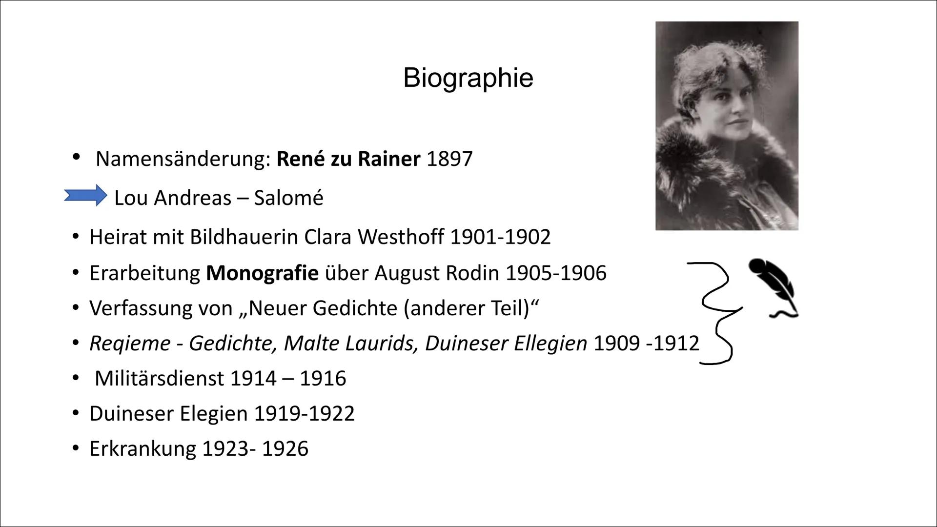 Rainer Maria Rilke
(1875 – 1926)

Ein Vertreter der literarischen
Moderne Biographie

• Geboren als: René Karl Wilhelm Johann Josef
Maria Ri