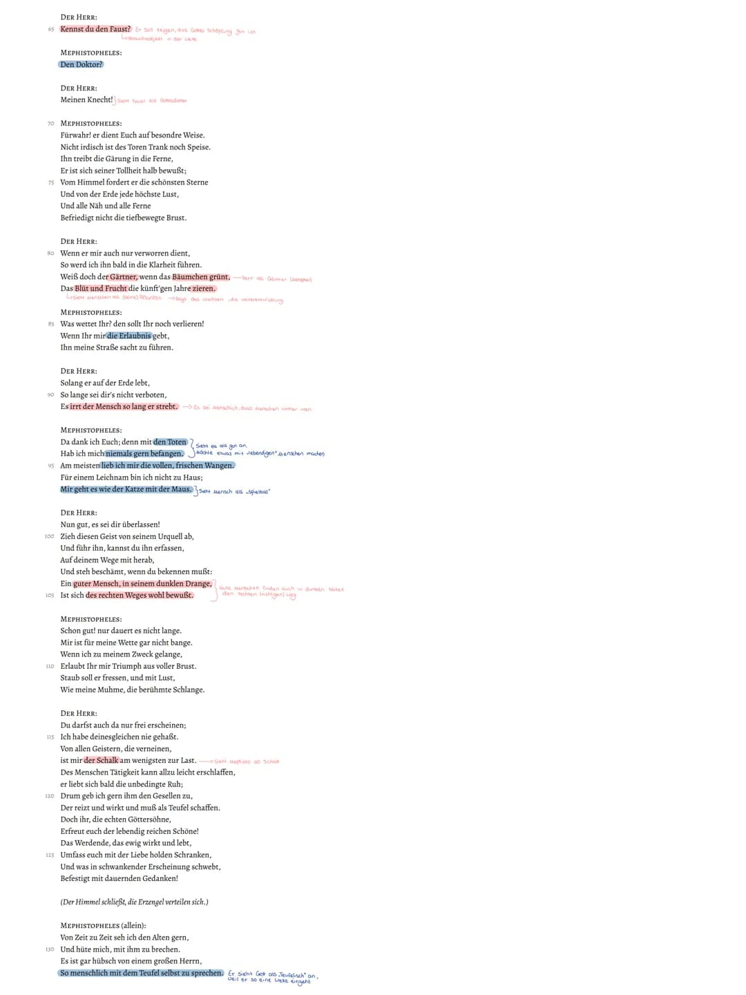 Johann Wolfgang von Goethe (1749-1832)
Prolog im Himmel
RAPHAEL:
Die Sonne tönt, nach alter Weise,
In Brudersphären Wettgesang,
Und ihre vor