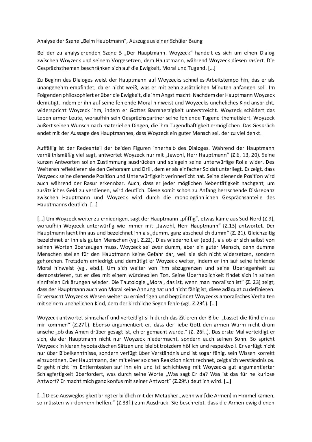 Woyzeck Szene 5 Zusammenfassung und Analyse