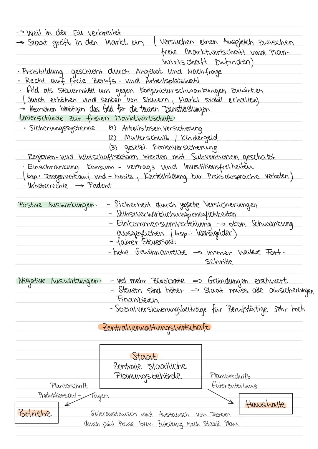 WIRTSCHAFTS MODELLE
0
a) Marktwirtschaft
(1) Freie (₁reine") Marktwirtschaft
(2) Soziale Marktwirtschaft
Haushalt
gibt Impulse für Ver-
brau