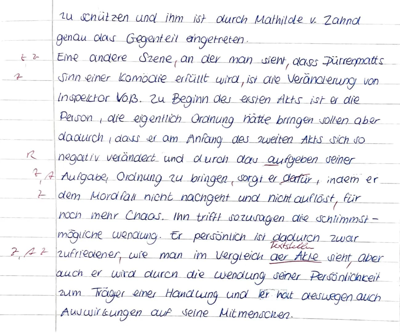 Klausur Nr. 2: Dürrenmatt, Die Physiker
●
Aufgabe 1:
a) Analysiere die angegebene Textstelle, indem du:
Einen Einleitungssatz verfasst.
Bezu