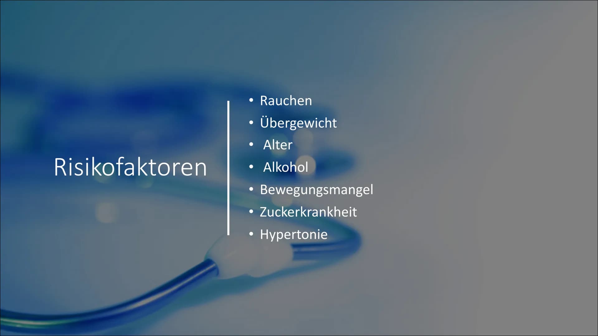 H
Schlaganfall
psdesign1 - Fotolia Was ist ein
Schlaganfall
und welche
Ursachen gibt
es?
Lateinisch: ,,Apoplex" genannt
Ist eine Erkrankung 