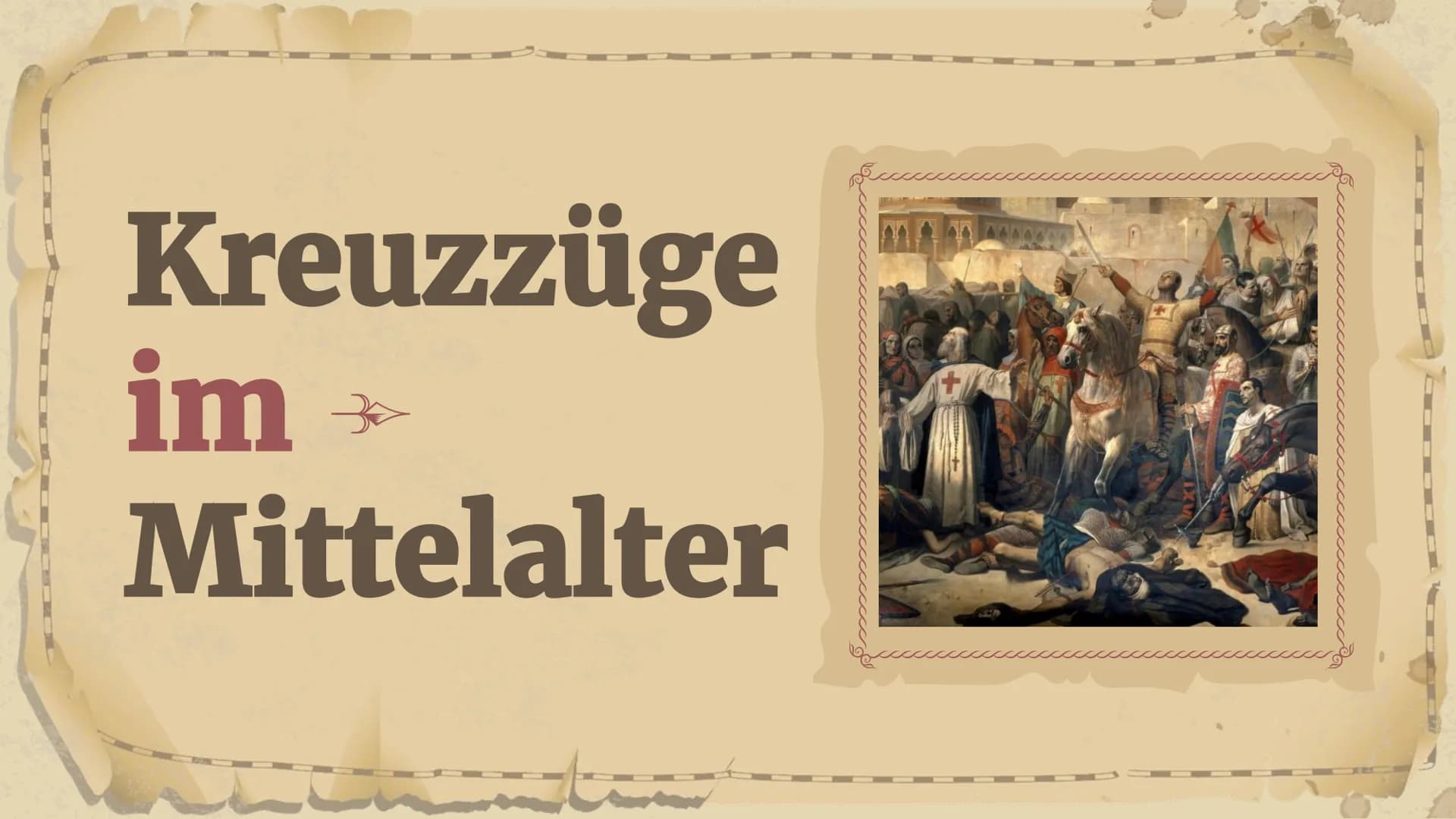Kreuzzüge
im
Mittelalter
A6AA604 01 +
Kreuzzüge
02 +
Ursachen &
Anlässe
+04+
1.-7. Kreuzzug
05 +
Folgen
03
Motive der
Kreuzfahrer e
Kreuzzüg