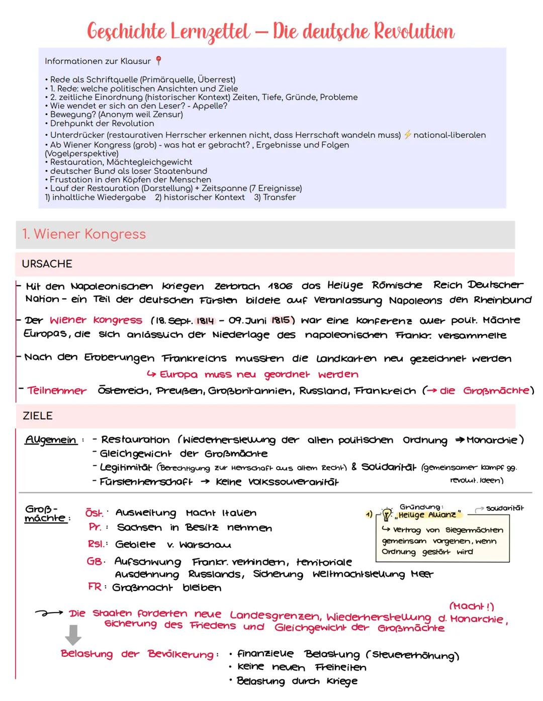 Informationen zur Klausur
• Rede als Schriftquelle (Primärquelle, Überrest)
1. Rede: welche politischen Ansichten und Ziele
• 2. zeitliche E
