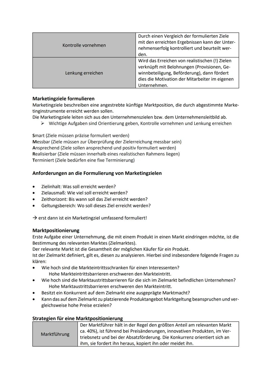 # Betriebswirtschaft mit Rechnungswesen und Controlling

## Thematischer Schwerpunkt 1

### Marktforschung und Marktgrößen (Marktkennzahlen)