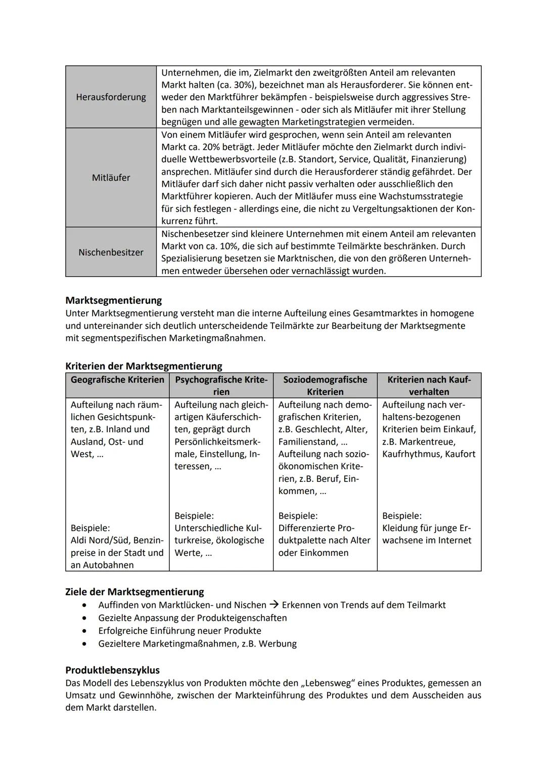 # Betriebswirtschaft mit Rechnungswesen und Controlling

## Thematischer Schwerpunkt 1

### Marktforschung und Marktgrößen (Marktkennzahlen)