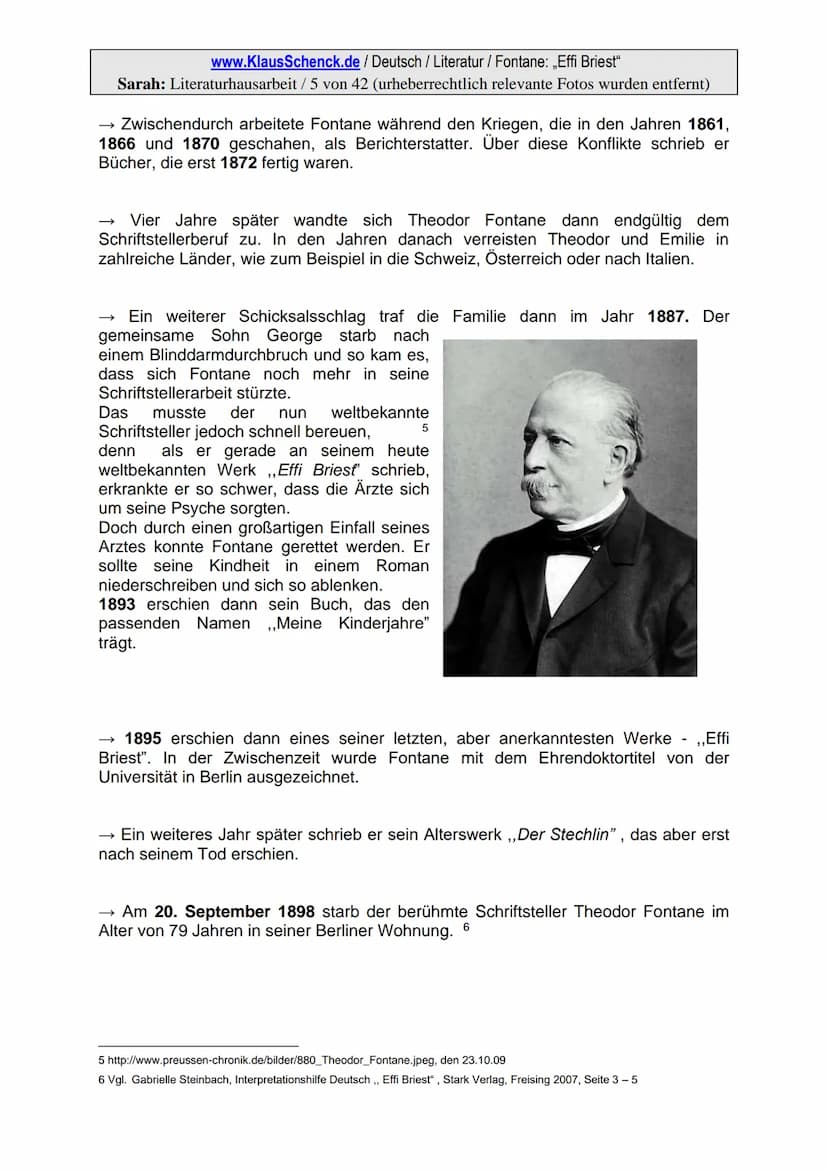 www.KlausSchenck.de / Deutsch / Literatur / Fontane: ,,Effi Briest"
Sarah: Literaturhausarbeit / 3 von 42 (urheberrechtlich relevante Fotos 