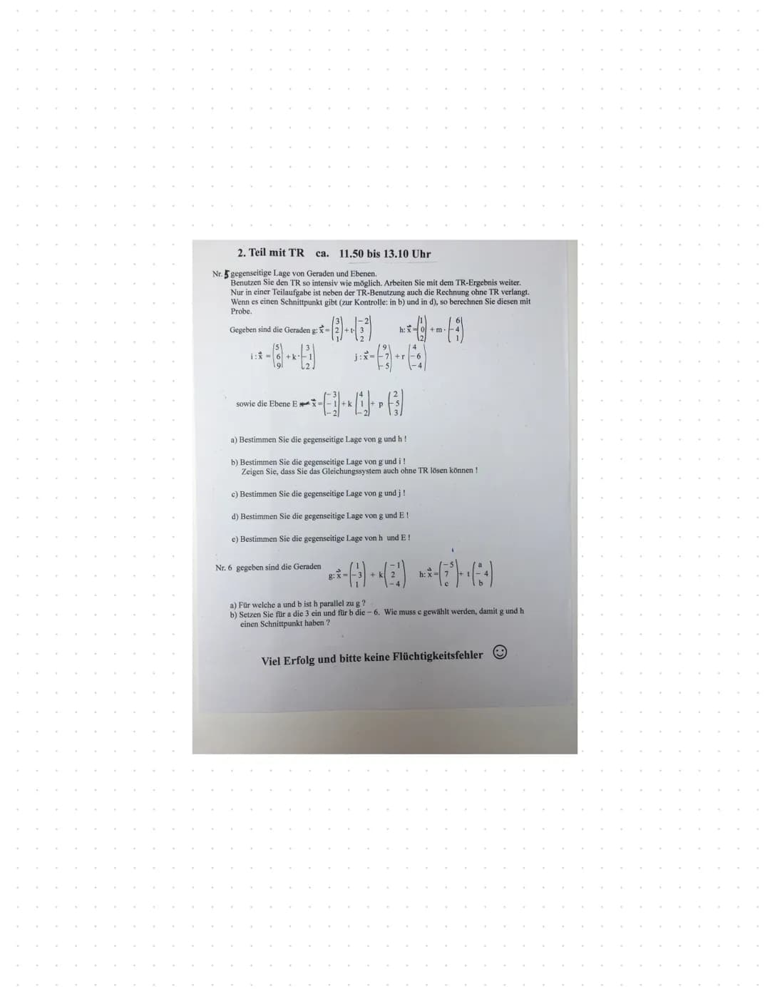 Nr. 1
a)
1. Funktion:
У-уг
X1-x2
m=
·b
6 = - ²3/3² · (-1) + b
6
5 = ³²/3² +b 1 = ²/1/²0
27=6=52²
g(x) = -x + 5 룸
6-3
=-=-=-4 = = = -3
3
-S
+