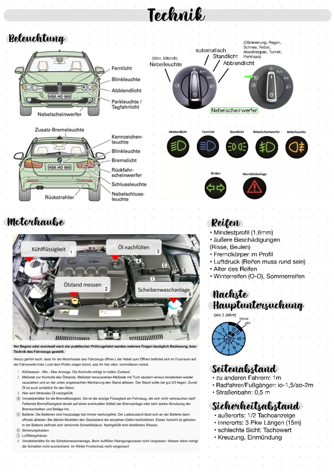 Fahrschule - Technik