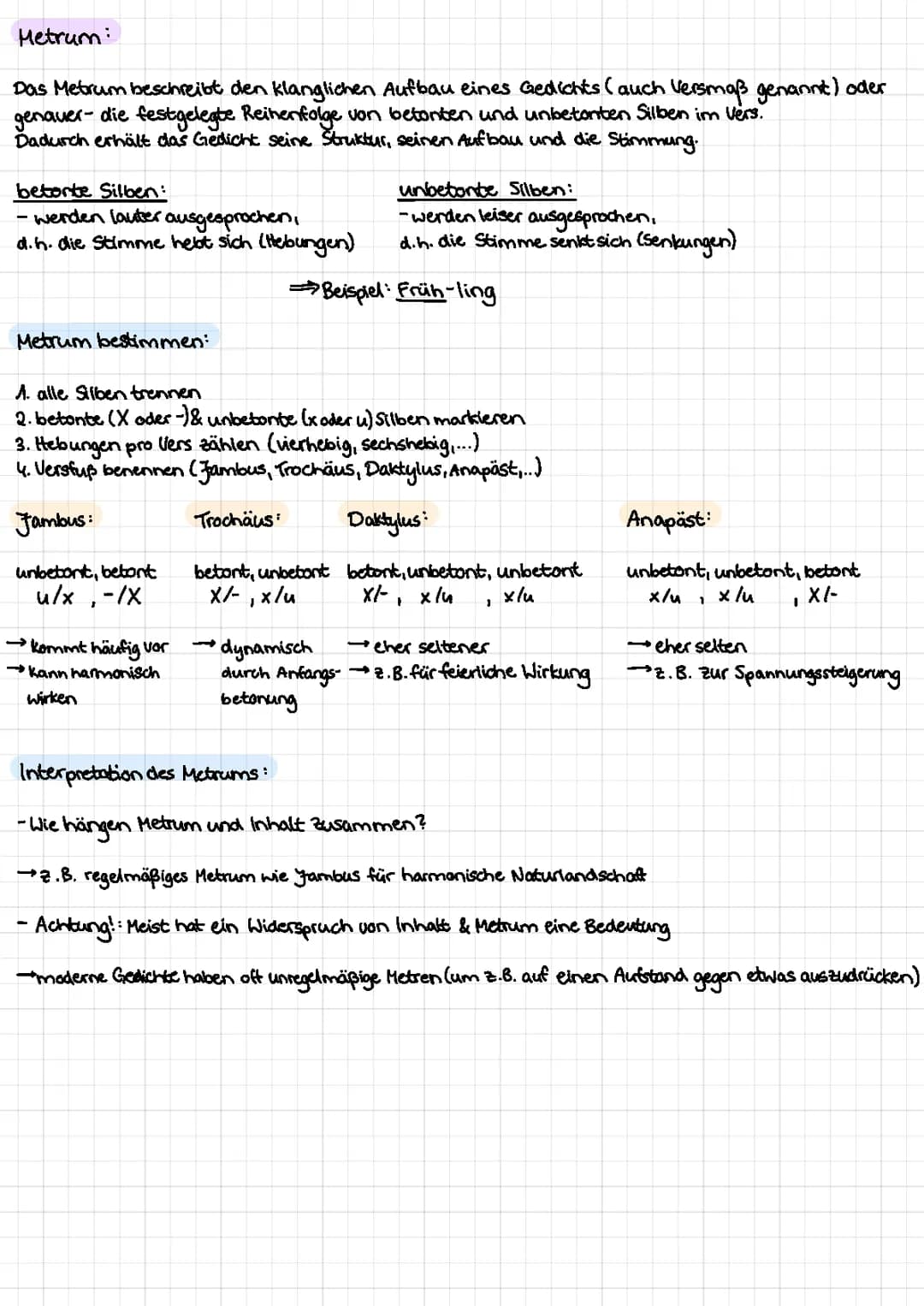 Metrum Gedichte