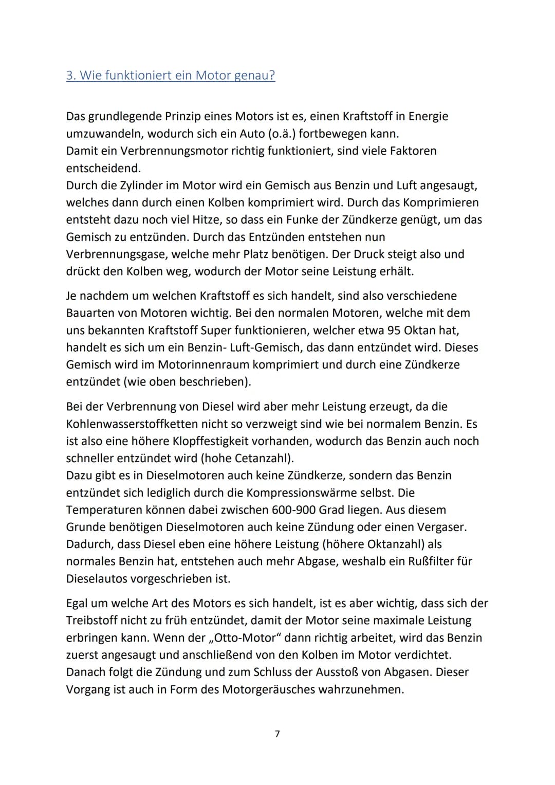 Chemiereferat
Das Benzin
Aljosha Kamp
1 Inhalt
1. Woraus besteht Benzin, welche Eigenschaften hat es und welche Arten gibt es?.
2. Herstellu