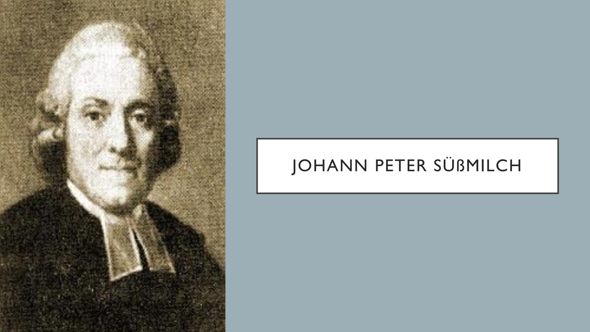 SPRACHURSPRUNGSTHEORIEN
David ●
●
●
●
●
INHALT
Johann Peter Süßmilch
Johann Gottfried Herder
Étienne Bonnot de Condillac
Jean-Jacques Rousse