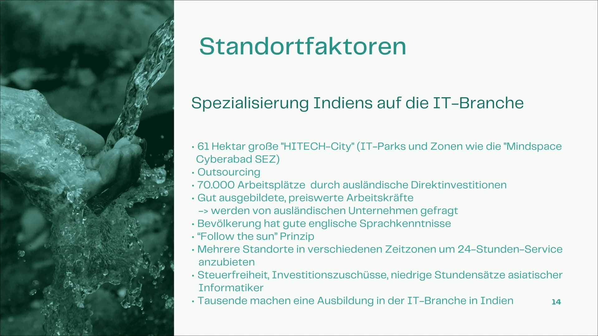 20
Der IT-Standort
Hyderabad
Welche Standortbedingungen für die IT-Industrie
gibt es und wie sehen die Strukturen aus?
Wie entwickelt sich d