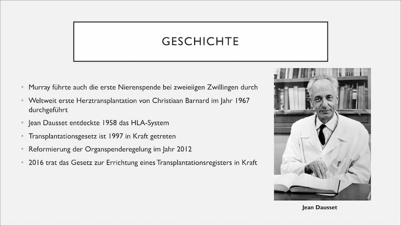 ORGANSPENDE GLIEDERUNG
●
●
●
●
●
Geschichte
Fakten, Zahlen & Graphiken
Was kann gespendet werden
Voraussetzungen für eine Organspende
Christ