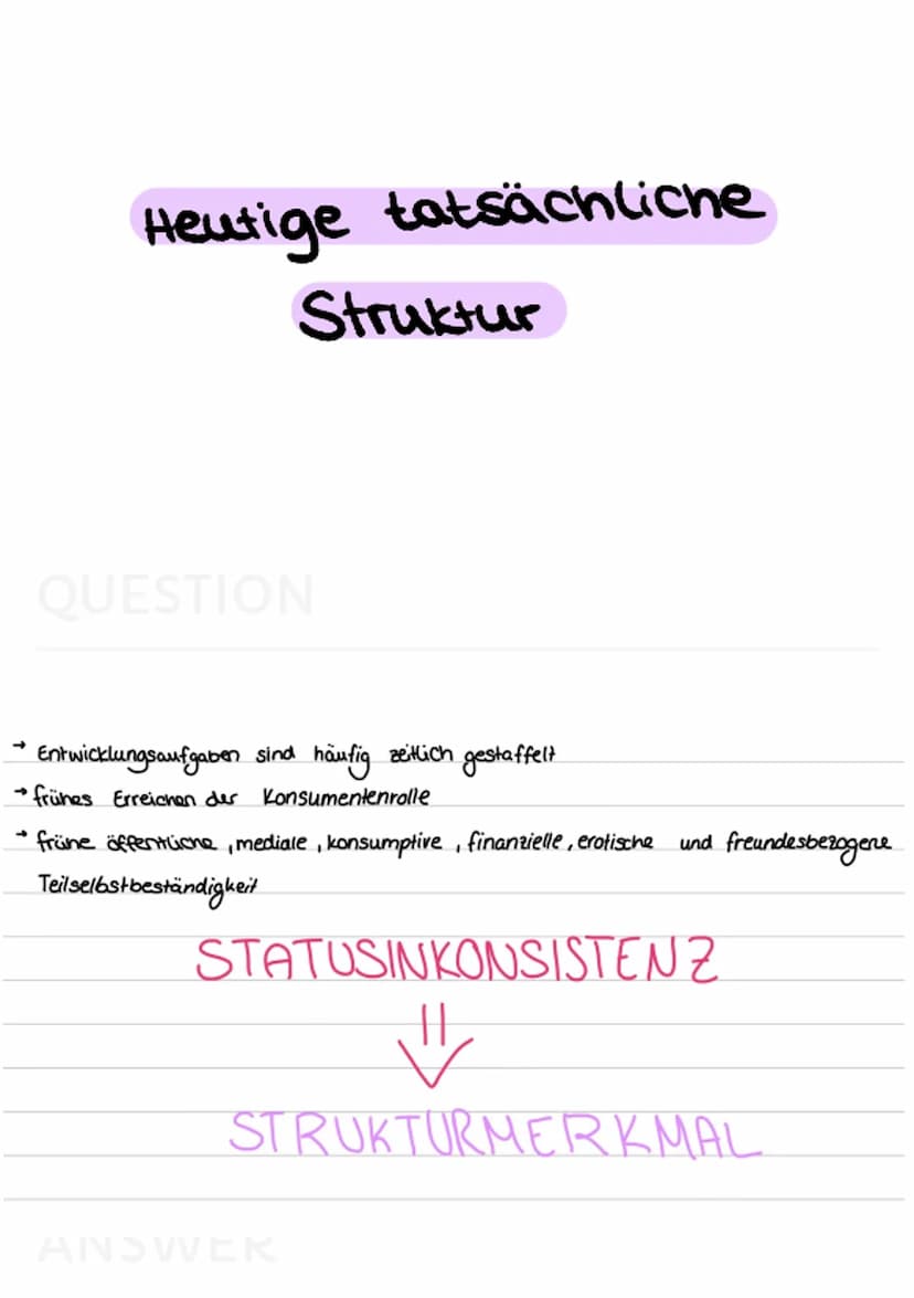 Entwicklungsaufgaben
Allgemein
QUESTION
• individuelle Handwungskompetenzen
werden in einer bestimmten Lebensphase vom Individuum erwartet
4