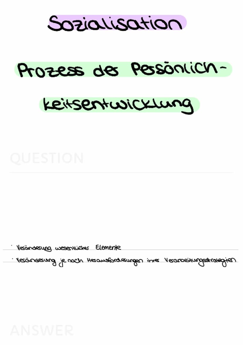 Entwicklungsaufgaben
Allgemein
QUESTION
• individuelle Handwungskompetenzen
werden in einer bestimmten Lebensphase vom Individuum erwartet
4