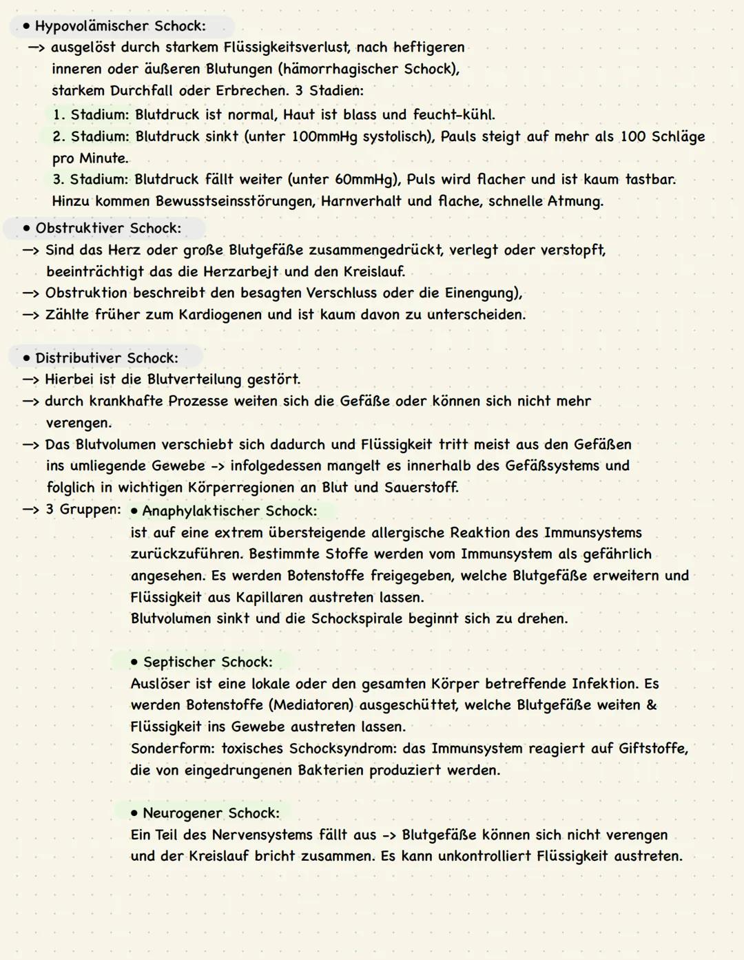 Schock
Was ist überhaupt ein Schock?
• Bei einem Schock ist der Blutkreislauf bei uns im Körper meist plötzlich
massiv gestört.
• Es herrsch