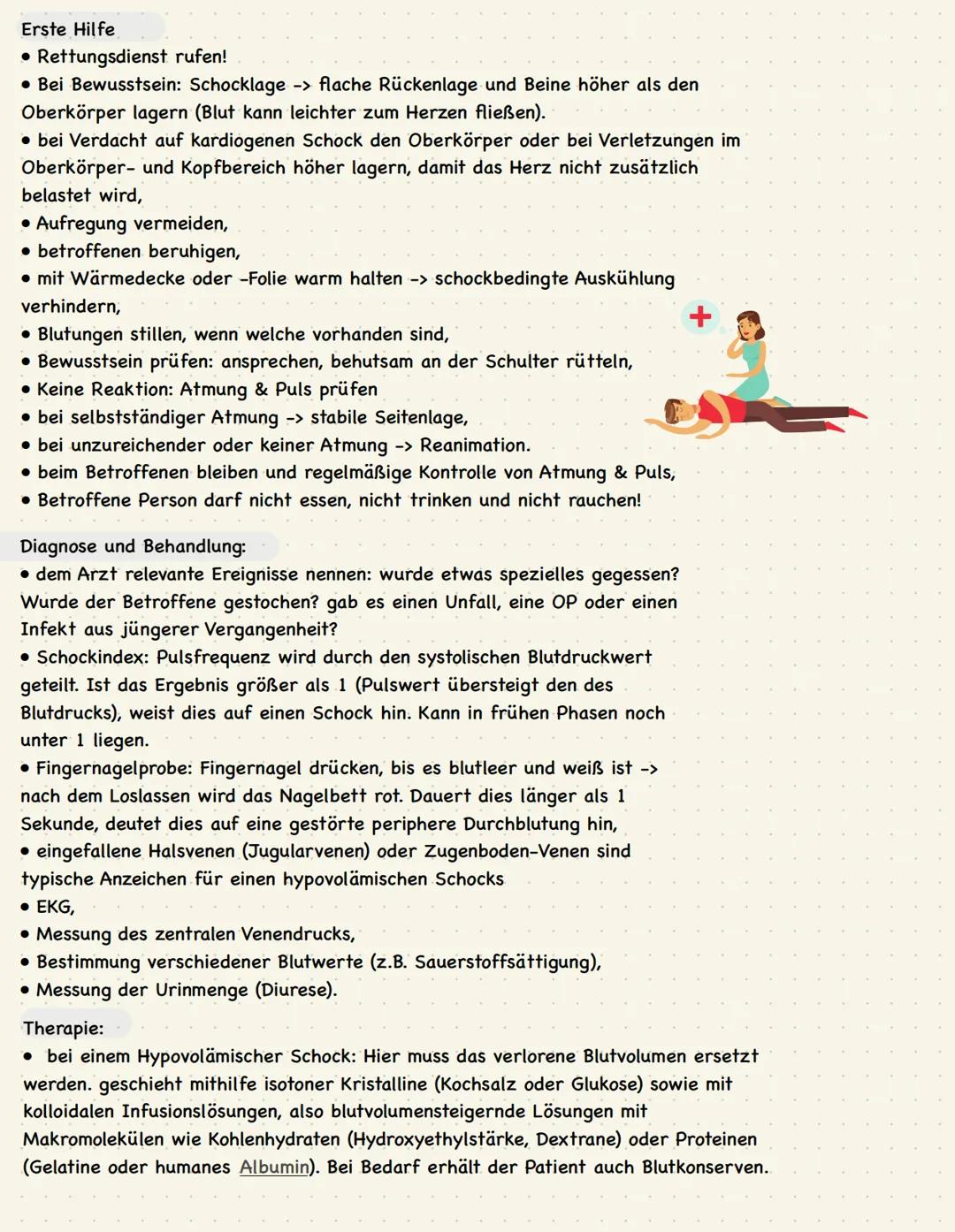 Schock
Was ist überhaupt ein Schock?
• Bei einem Schock ist der Blutkreislauf bei uns im Körper meist plötzlich
massiv gestört.
• Es herrsch