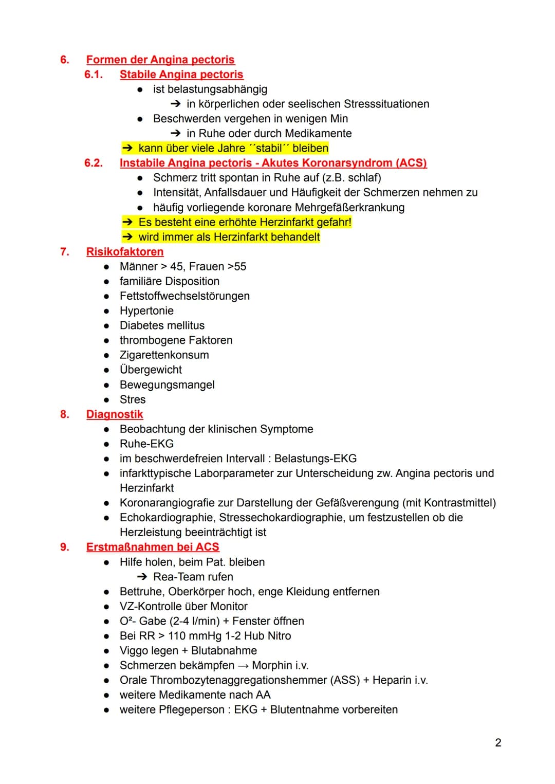 1.
2.
3.
4.
Koronare Herzkrankheit - KHK
Definition
Bei der KHK kommt es durch atherosklerotische Veränderungen in den
Koronararterien zu ei