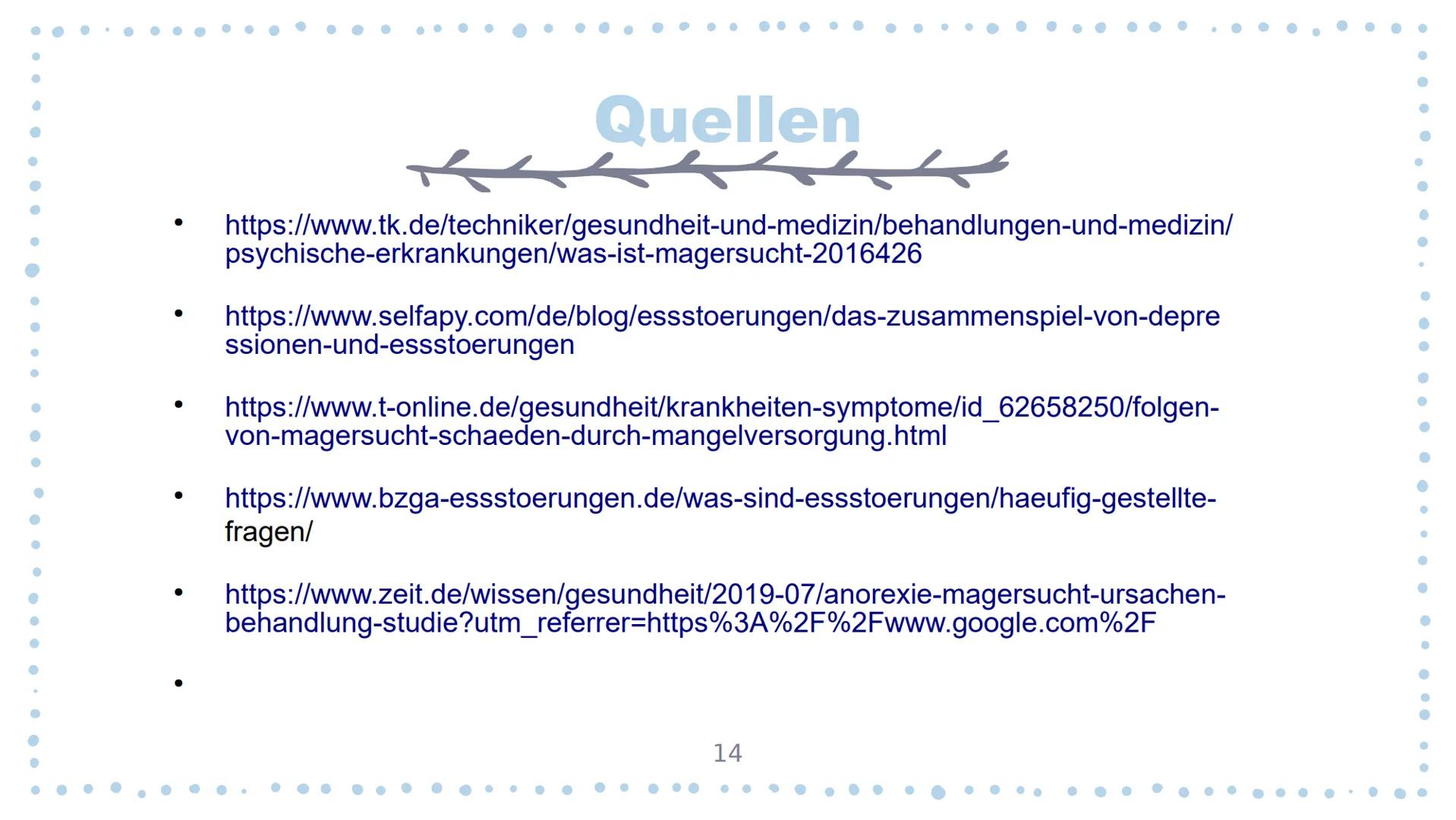 Magersucht Was ist Magersucht?
●
• Essverhalten
●
Gliederung
Körperliche oder psychische
Ursache/ Krankheit ?
Psychische Veränderungen
Körpe