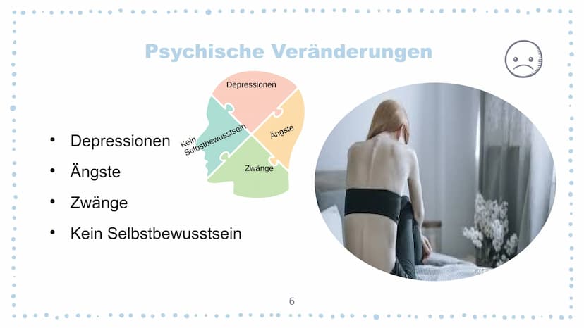 Magersucht Was ist Magersucht?
●
• Essverhalten
●
Gliederung
Körperliche oder psychische
Ursache/ Krankheit ?
Psychische Veränderungen
Körpe