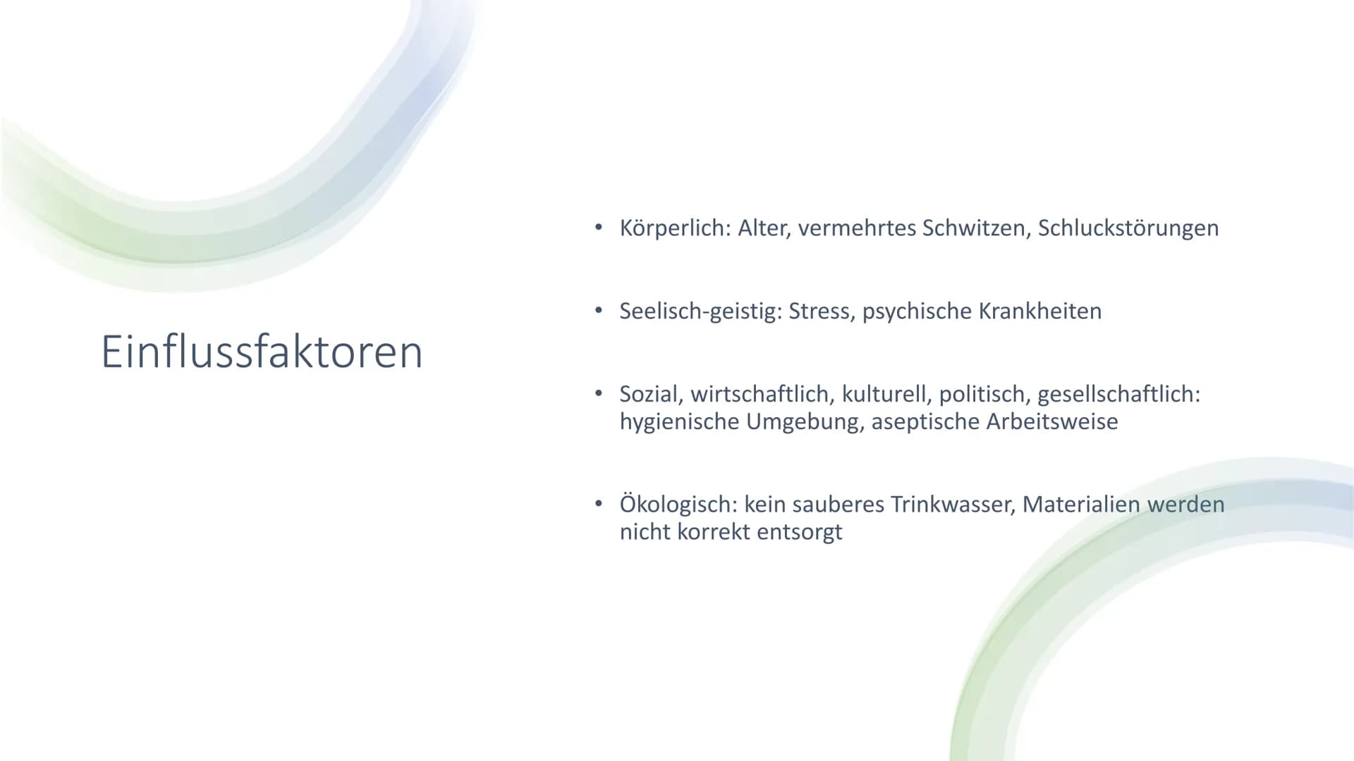 Infusionen ohne medikamentöse Zusätze richten
und bei bestehendem peripher venösem Zugang
verabreichen und
Infusionen mit bestehenden medika