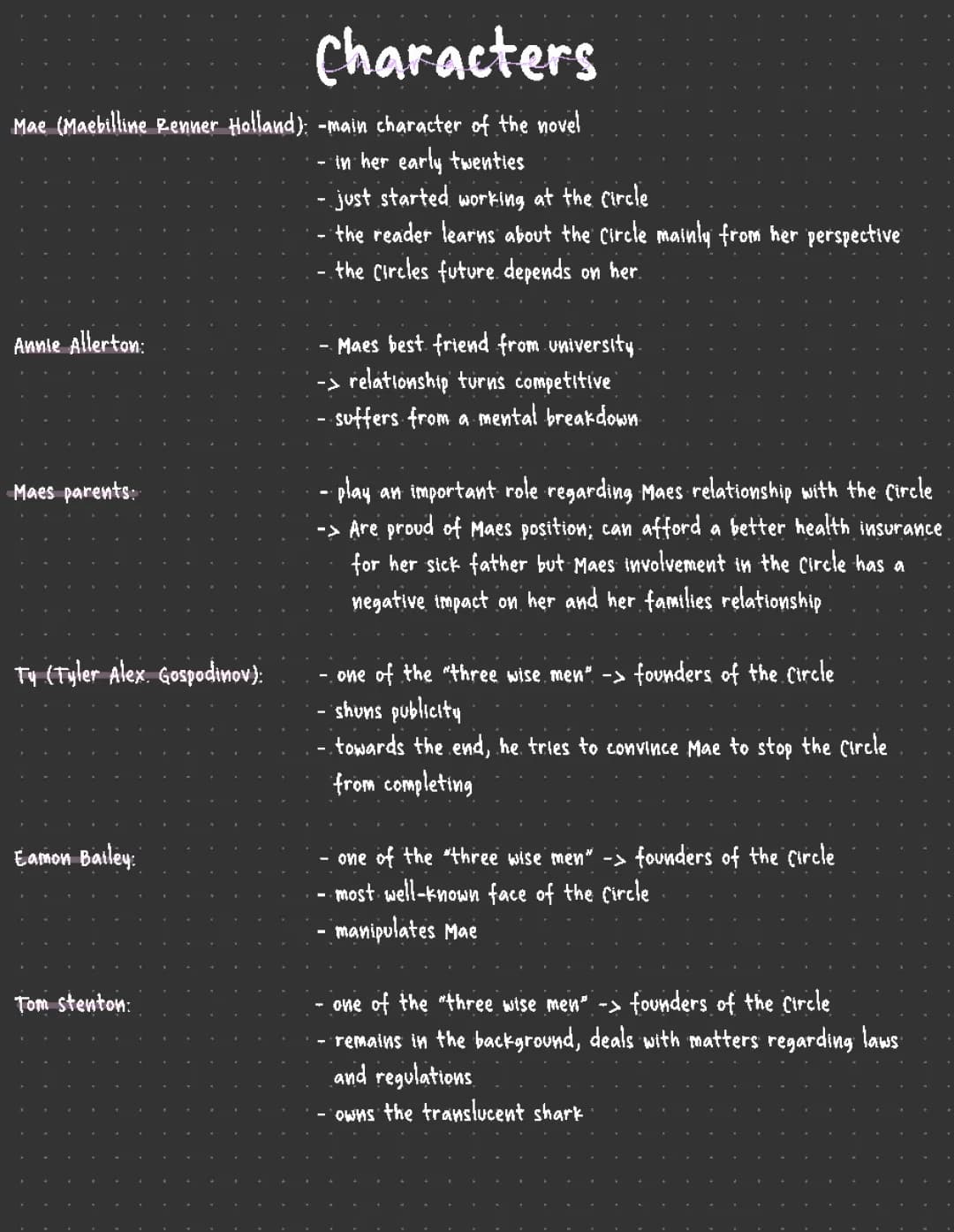 The Circle Characterization and Summary: Mae, Kalden, and Francis Explained
