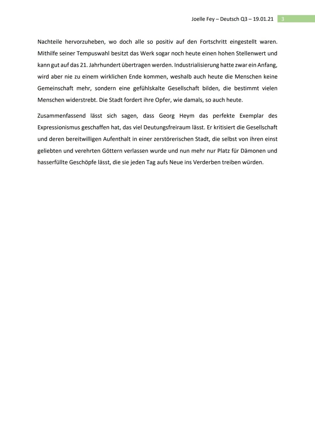 Deutsch Q3 19.01.21
Gedichtanalyse: „Gott der Stadt" - Georg Heym
Das Gedicht ,,Der Gott der Stadt" von Georg Heym, veröffentlicht 1910, sta
