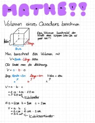 Know Volumen von Quadern  thumbnail