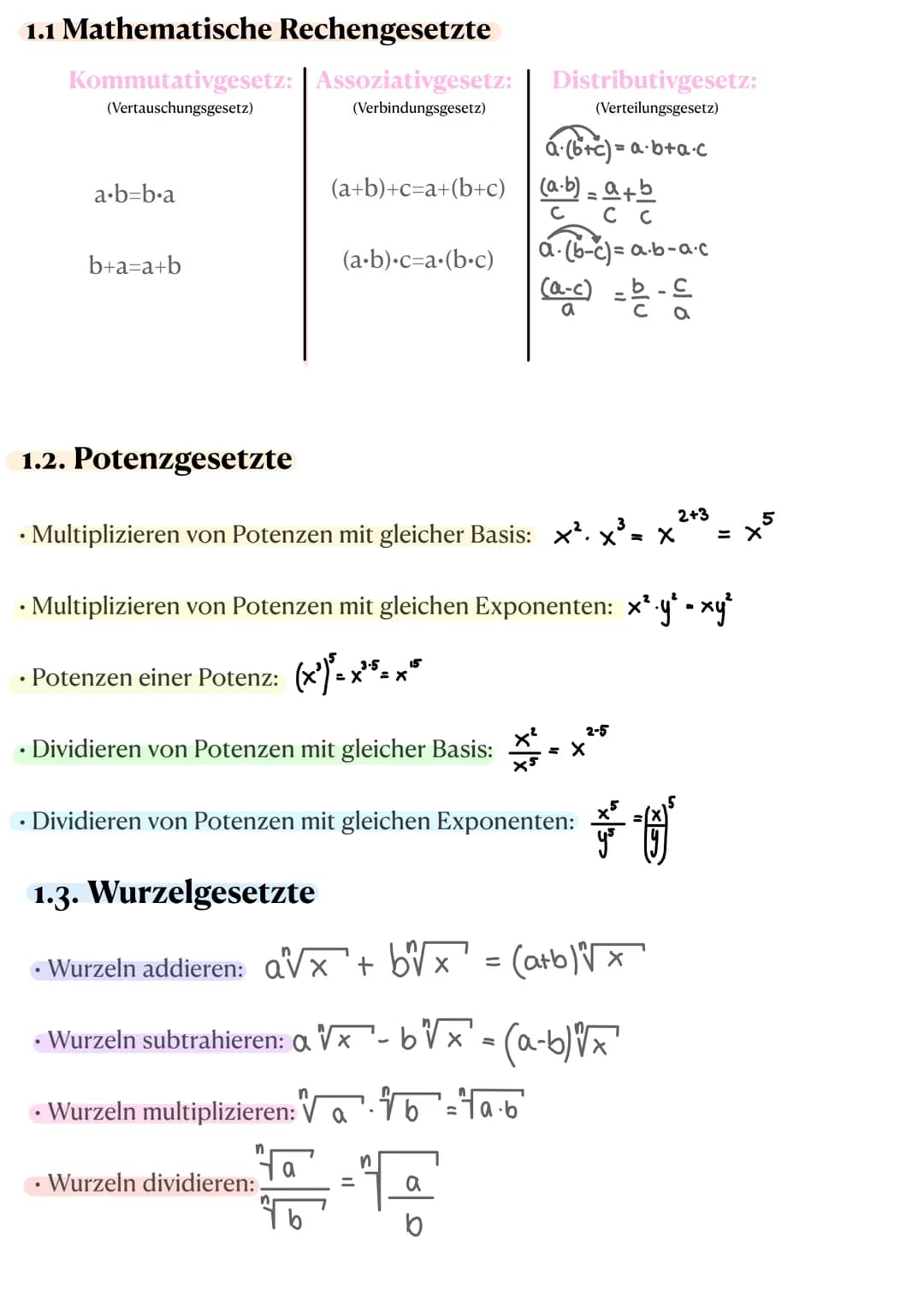 Inhaltsverzeichnis: Stand 9.09.21
Seite | Thema
1. Rechengesetze, Potenzgesetzte, Wurzelgesetzte
2. Funktionen, quadratische Funktionen
3. B