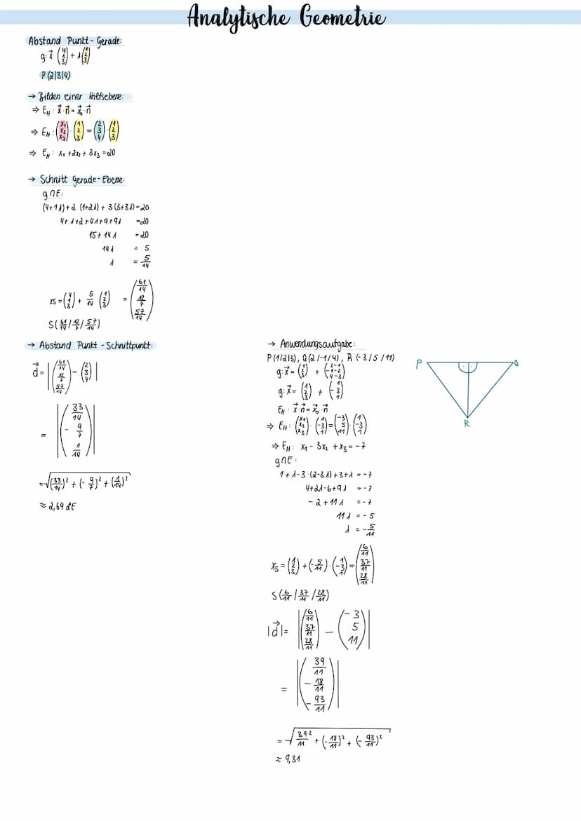 Punkte und Vektoren im Raum
Vektoren: A(a₁/a₂/a3), B (b₁ /b₂/bs) => AB
Ortsvektor: OA- ()-
Vielfache von Vektoren: Vektoren sind kollinear, 