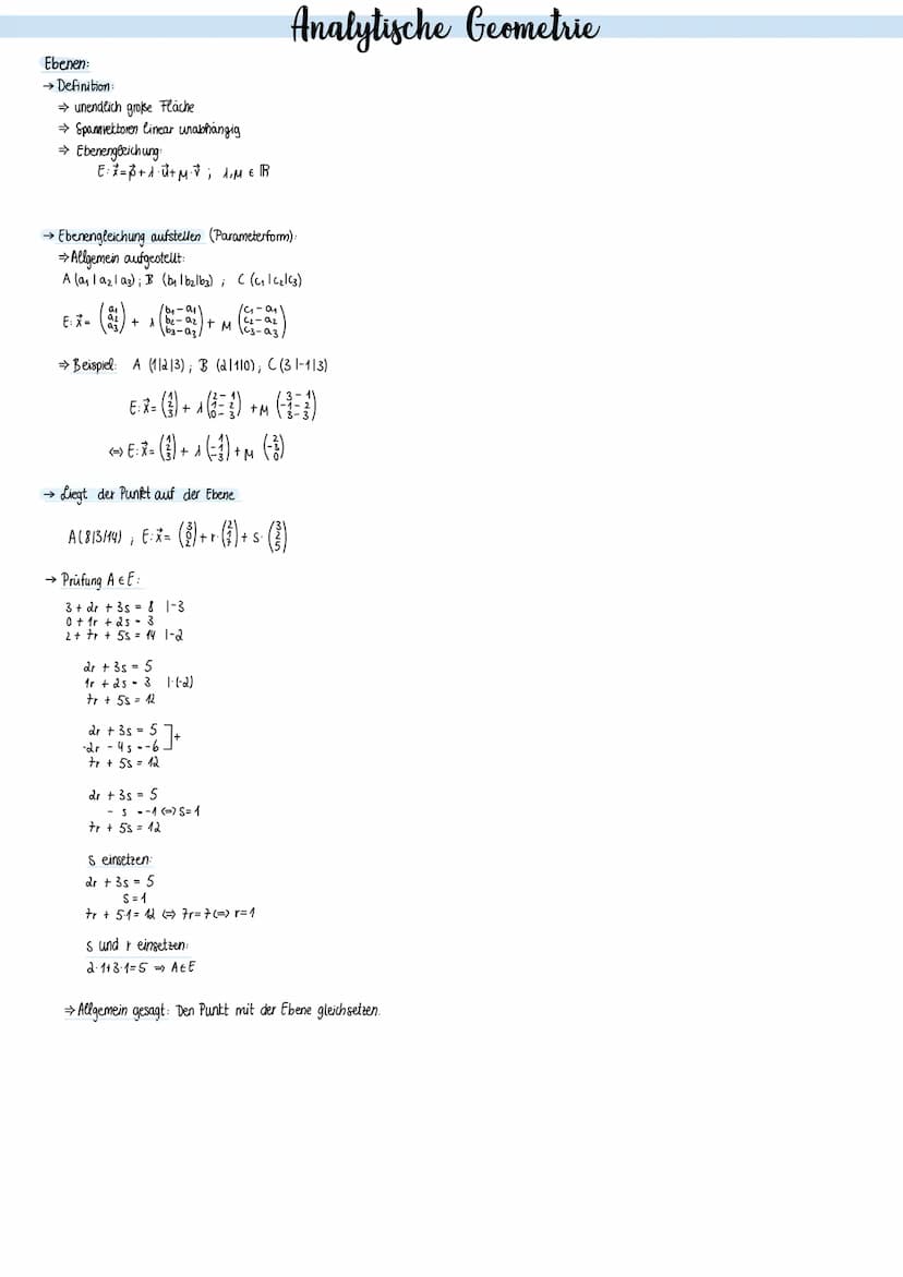 Punkte und Vektoren im Raum
Vektoren: A(a₁/a₂/a3), B (b₁ /b₂/bs) => AB
Ortsvektor: OA- ()-
Vielfache von Vektoren: Vektoren sind kollinear, 