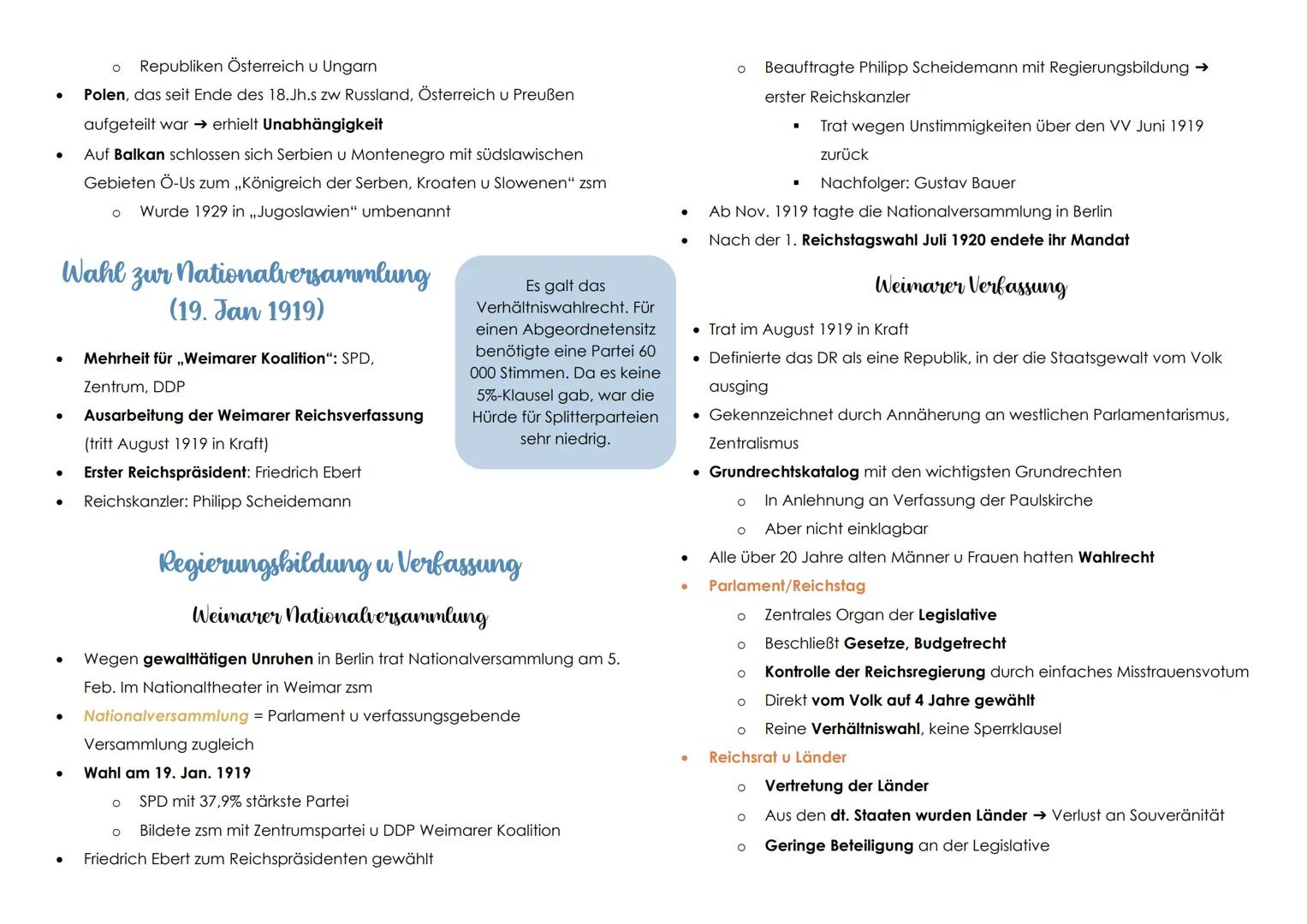 # WEIMARER REPUBLIK

## Ausgangspunkt: Niederlage im 1. Wk

*   Oberste Heeresleitung ließ dt.
    Bevölkerung bis Ende des Krieges im
    G